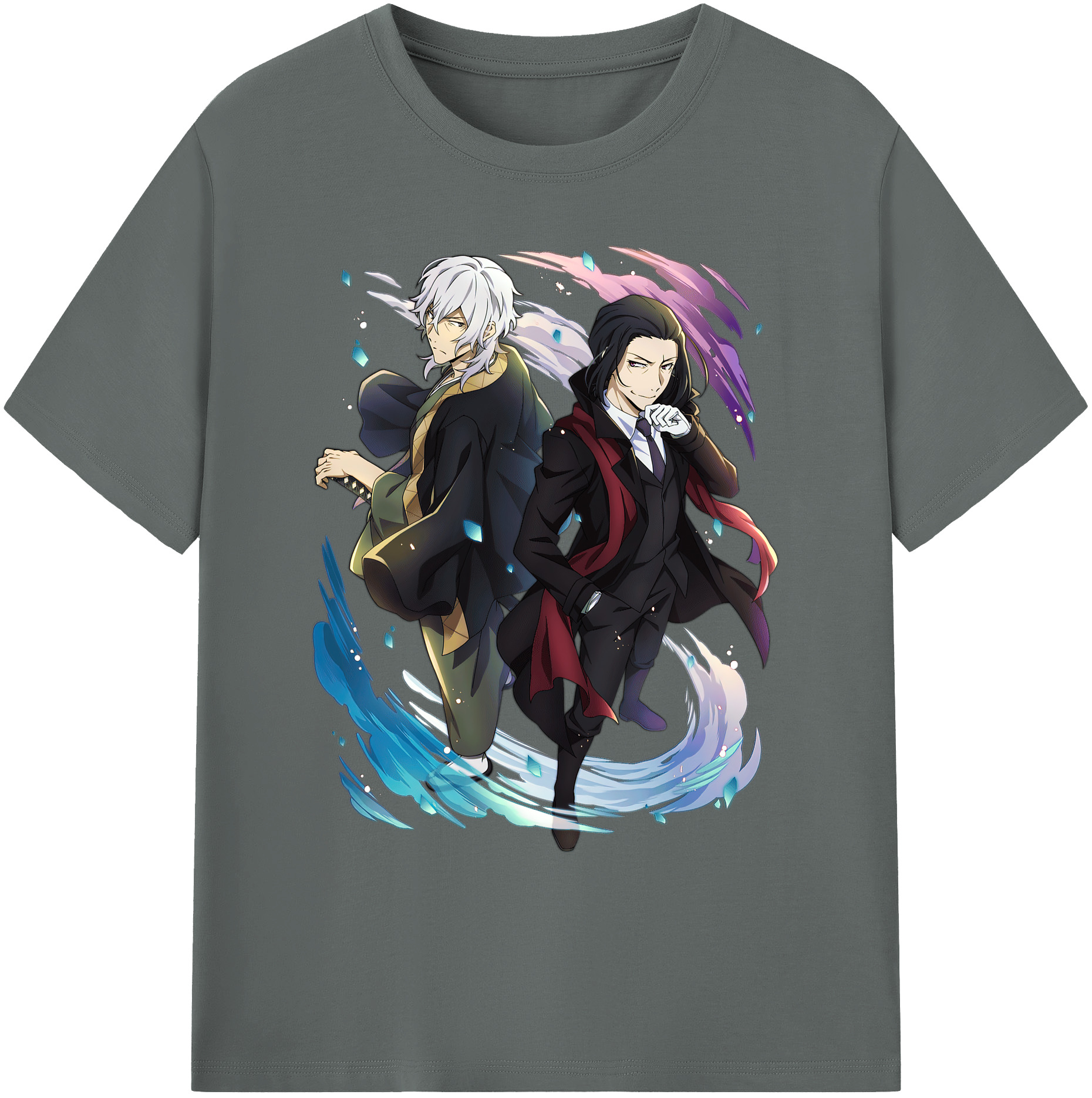 （画像用） 文豪ストレイドッグス Bungo Stray Dogs 綿100％ メンズ半袖Tシャツ｜肌触りやわらか＆通気性